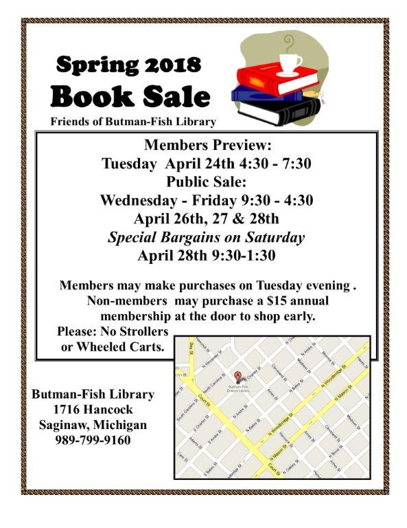FRIENDS OF THE BUTMAN-FISH LIBRARY SPRING BOOK SALE