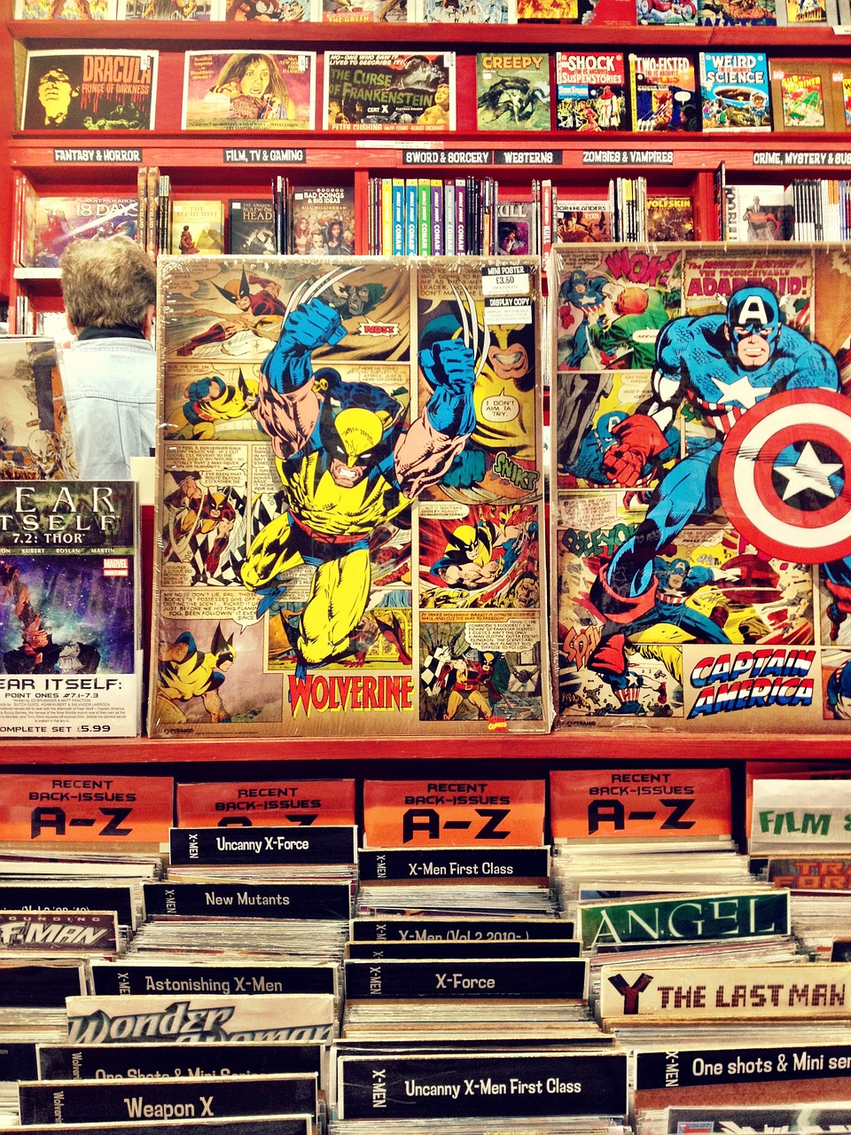 photo of interior of comic book shop