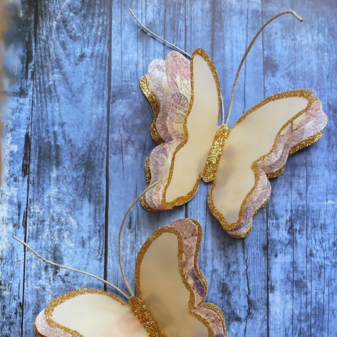 Adult Take & Make 3D Glitter Paper Butterflies Public Libraries of