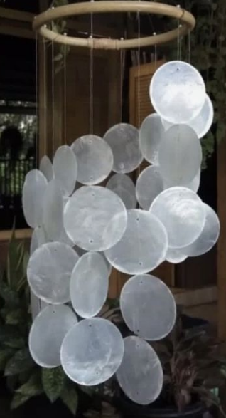 photo of seashell wind chimes