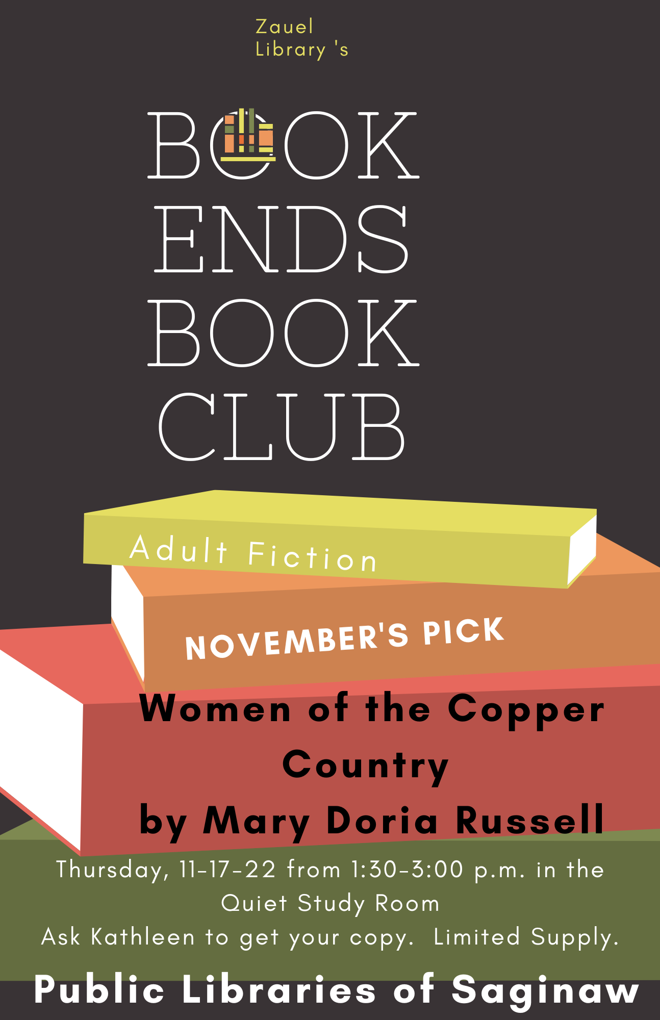 Book Ends Book Club flyer