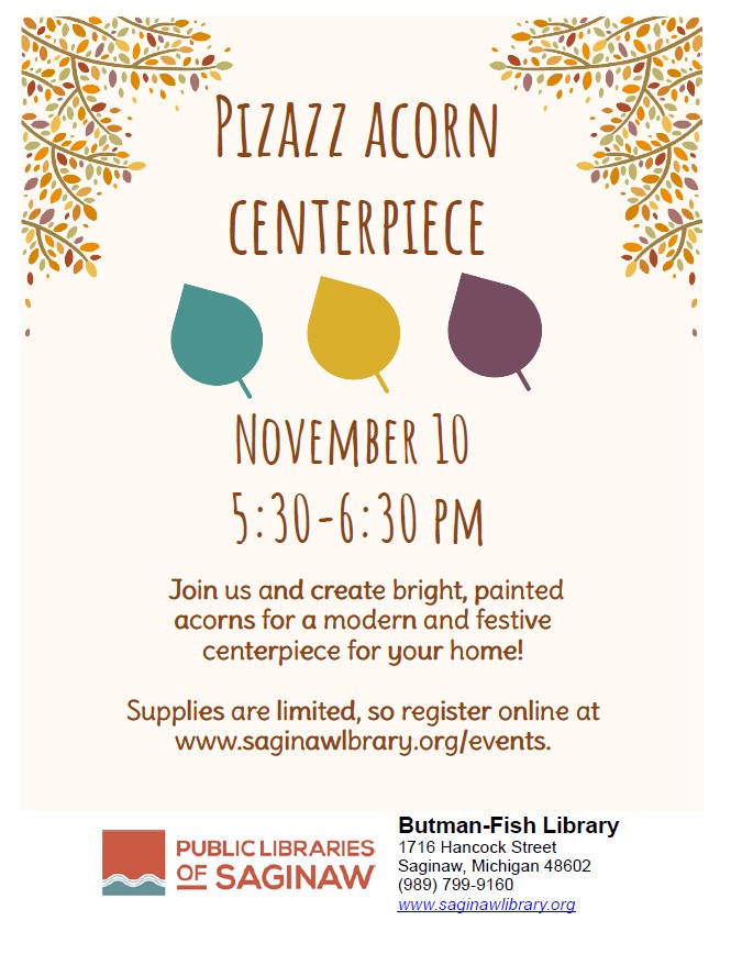 Pizazz Acorn Centerpiece flyer