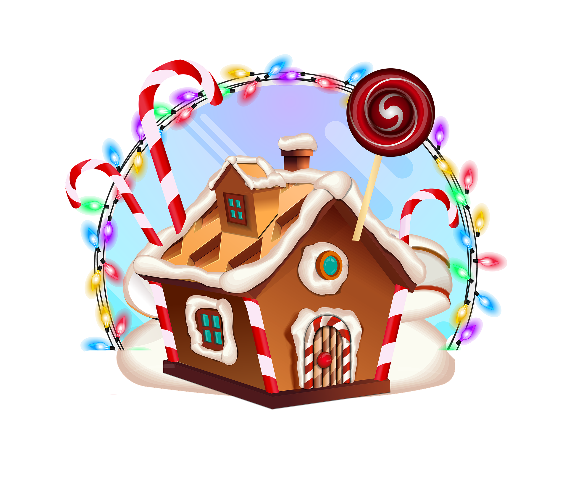 Gingerbread house with candy