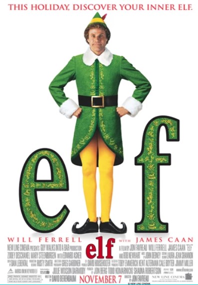 Elf (2002, Rated PG) movie poster