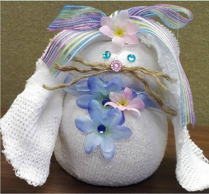 Spring Sock Bunny example