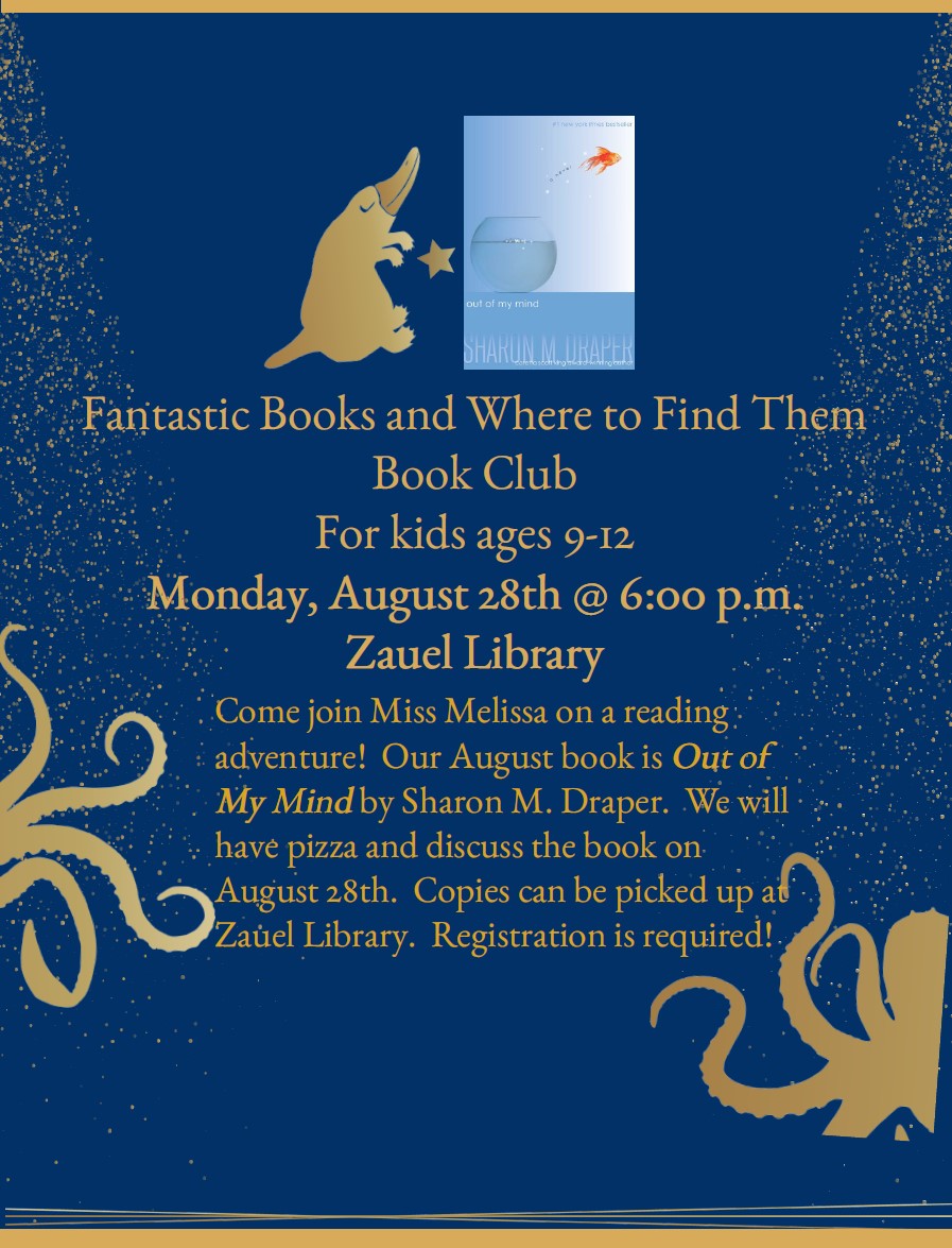 flyer for Fantastic Books Book Club