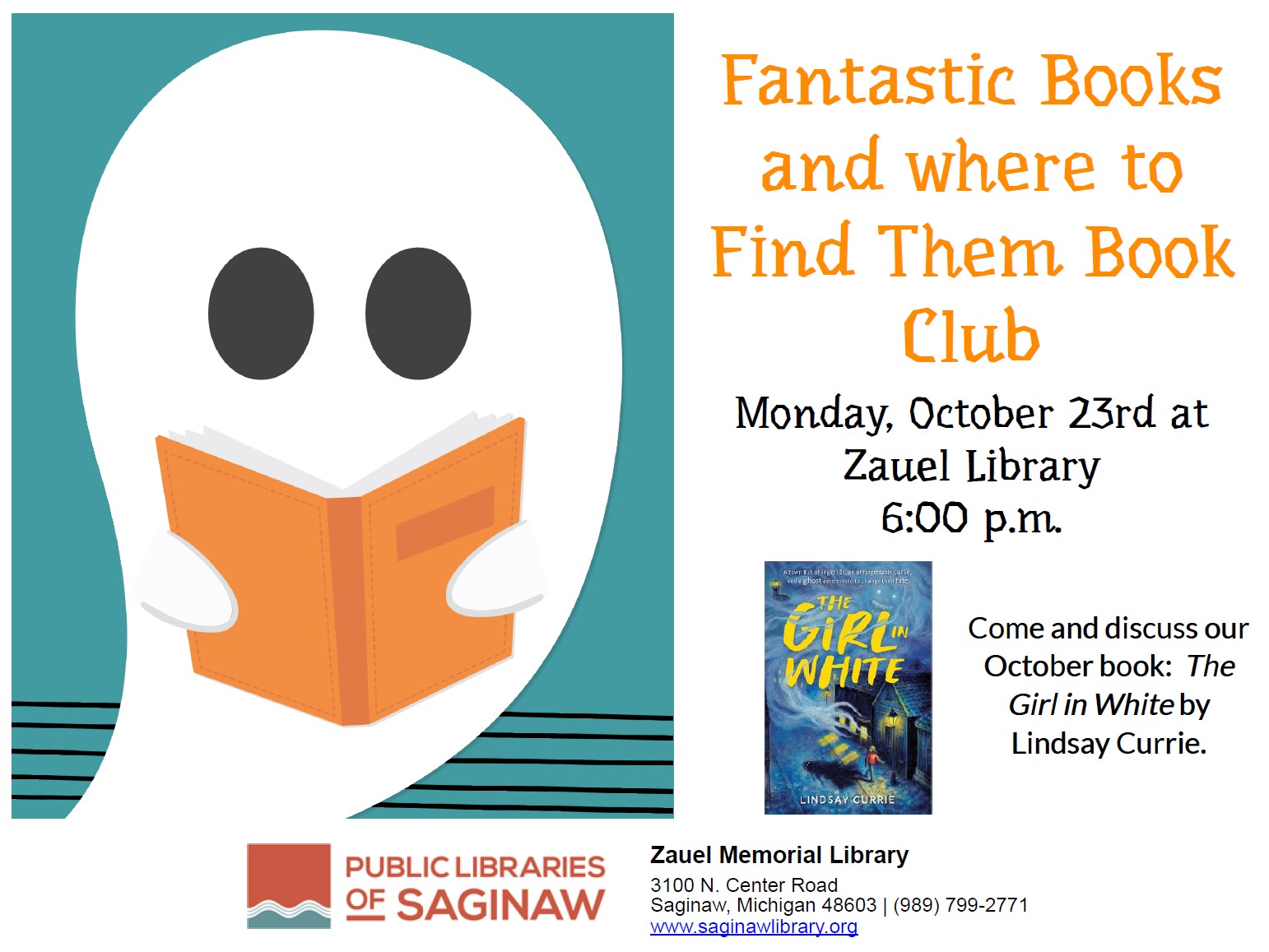 Flyer for Fantastic Books Book Club