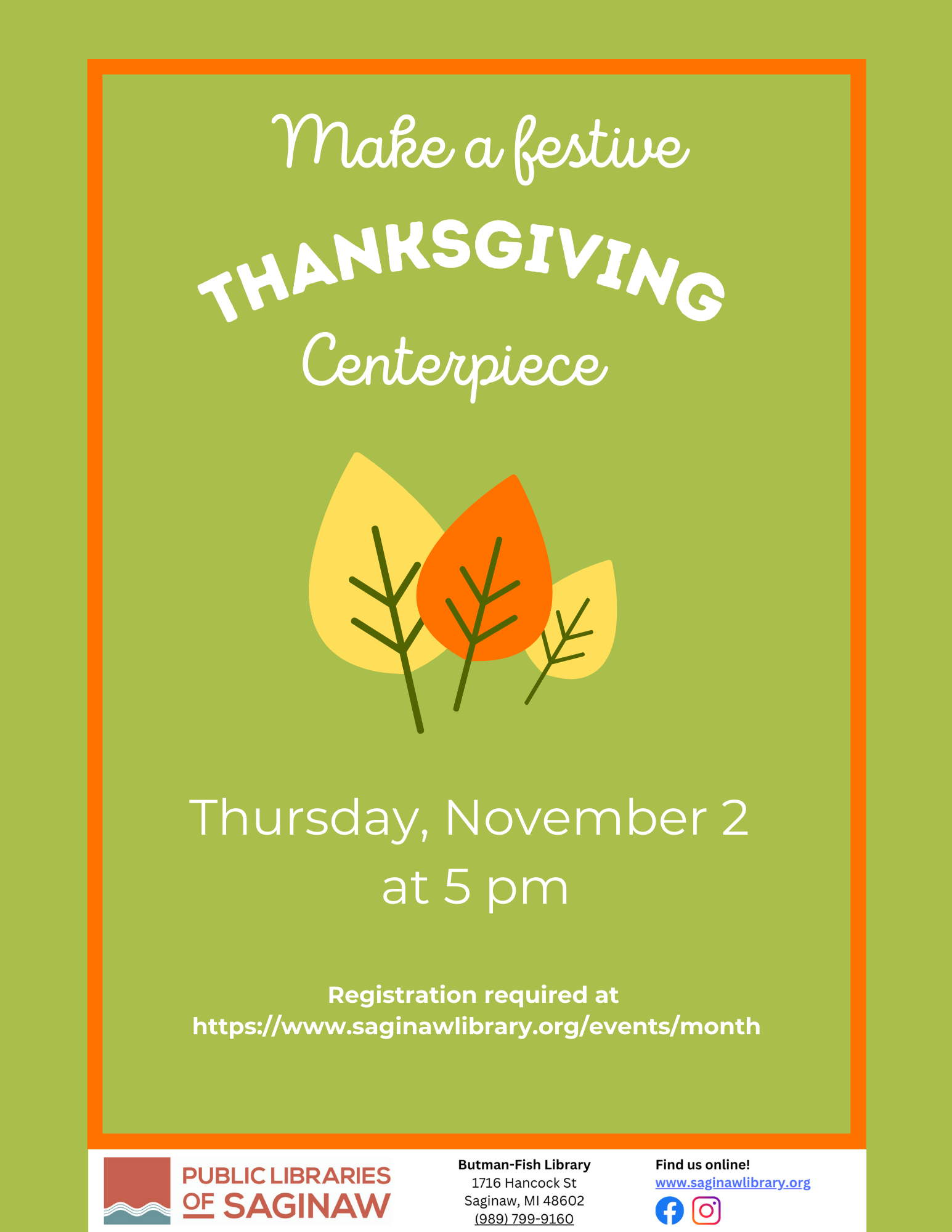 Thanksgiving Centerpiece Flyer