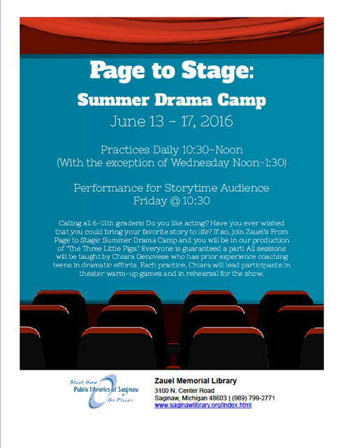 Image for Page to Stage: Summer Drama Camp at Zauel Memorial Library