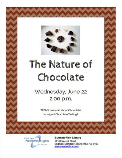 Image for Discover the Nature of Chocolate at Butman-Fish Library