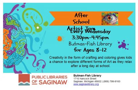 AFTER SCHOOL ARTIST JAM ON WEDNESDAYS AT 3:30