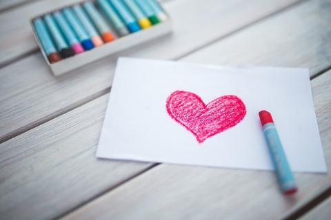 pastels and heart