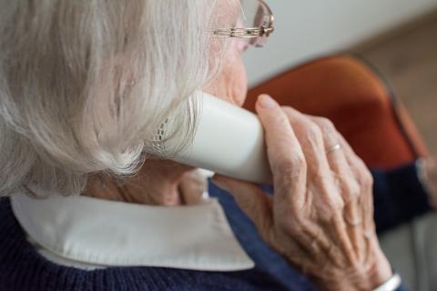 Senior woman on phone