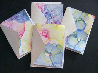 photo of bubble stationery