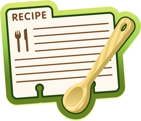 Recipe Card and Spoon