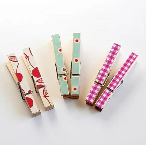 Decoupage clothespins