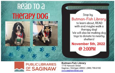 Read to a Therapy Dog Flyer