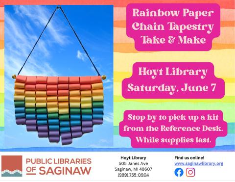 Rainbow Paper Chain Tapestry flyer