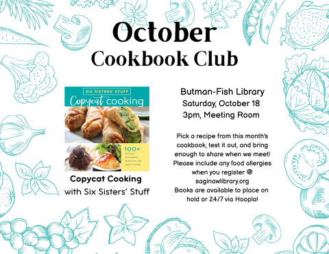Flyer showing cover of Copycat Cookbook
