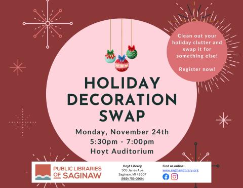 holiday decoration swap flyer