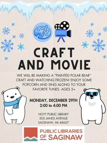 Craft and Movie, Hoyt Library, December 29, 2-4pm