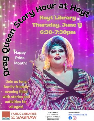 Flyer for Drag Story Hour at Hoyt