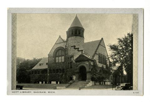 Black and white image of Hoyt Library