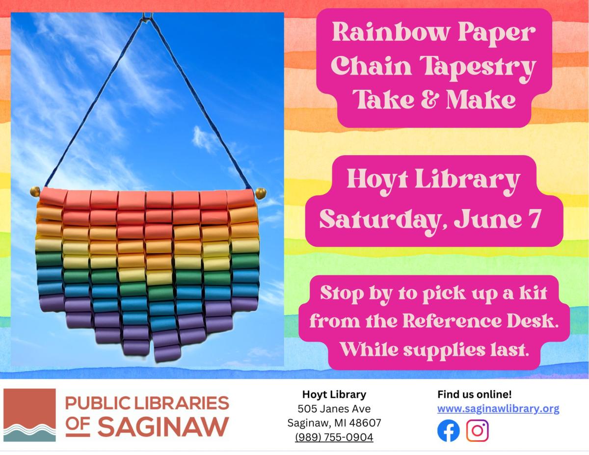 Rainbow Paper Chain Tapestry flyer