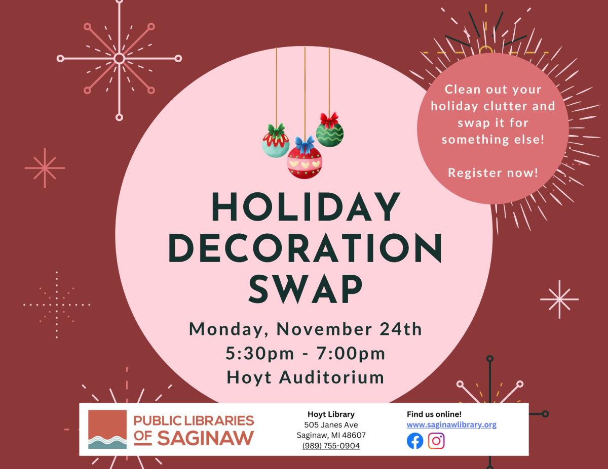 holiday decoration swap flyer