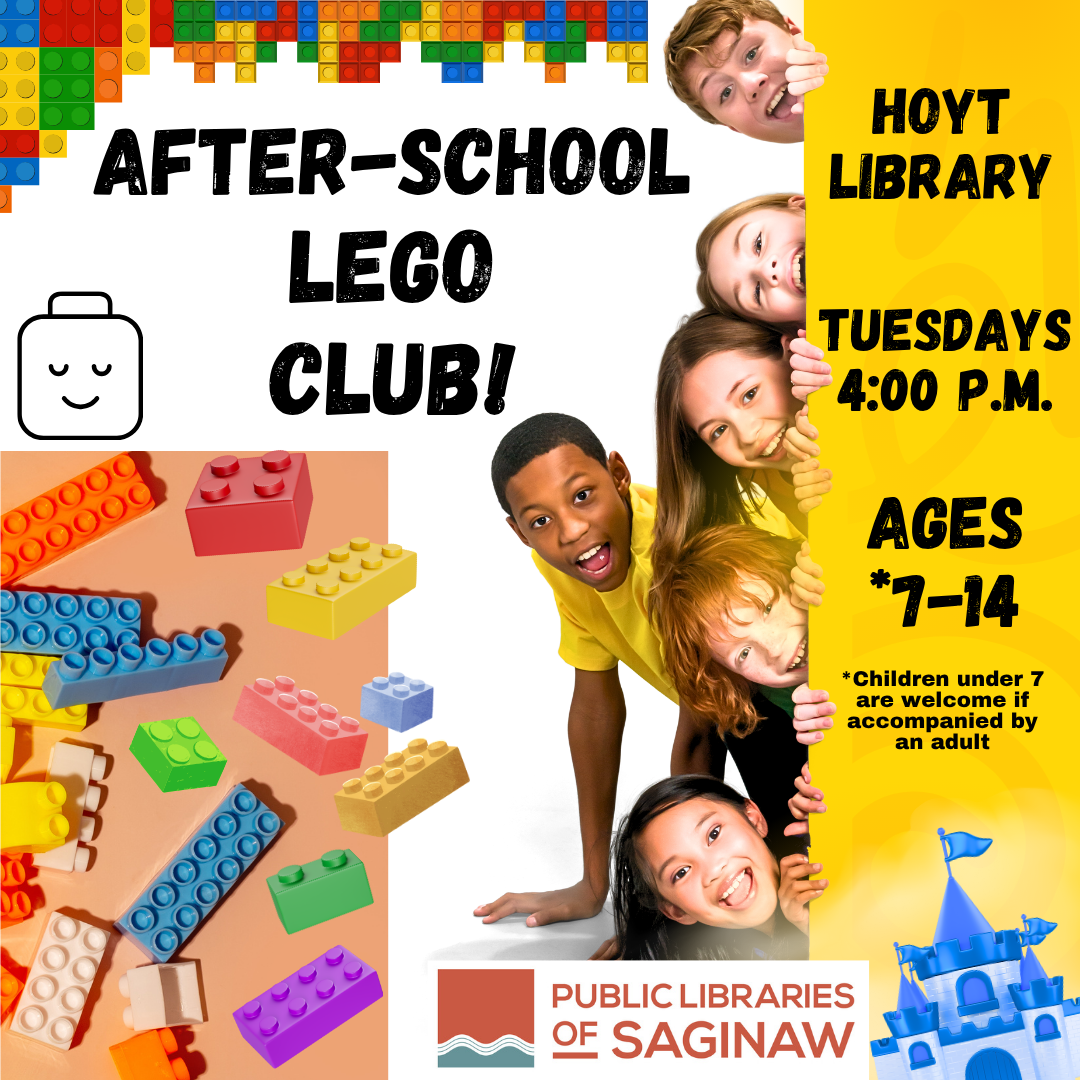 LEGO Club at Hoyt Library, Tuesdays at 4:00 pm, Ages 7-14