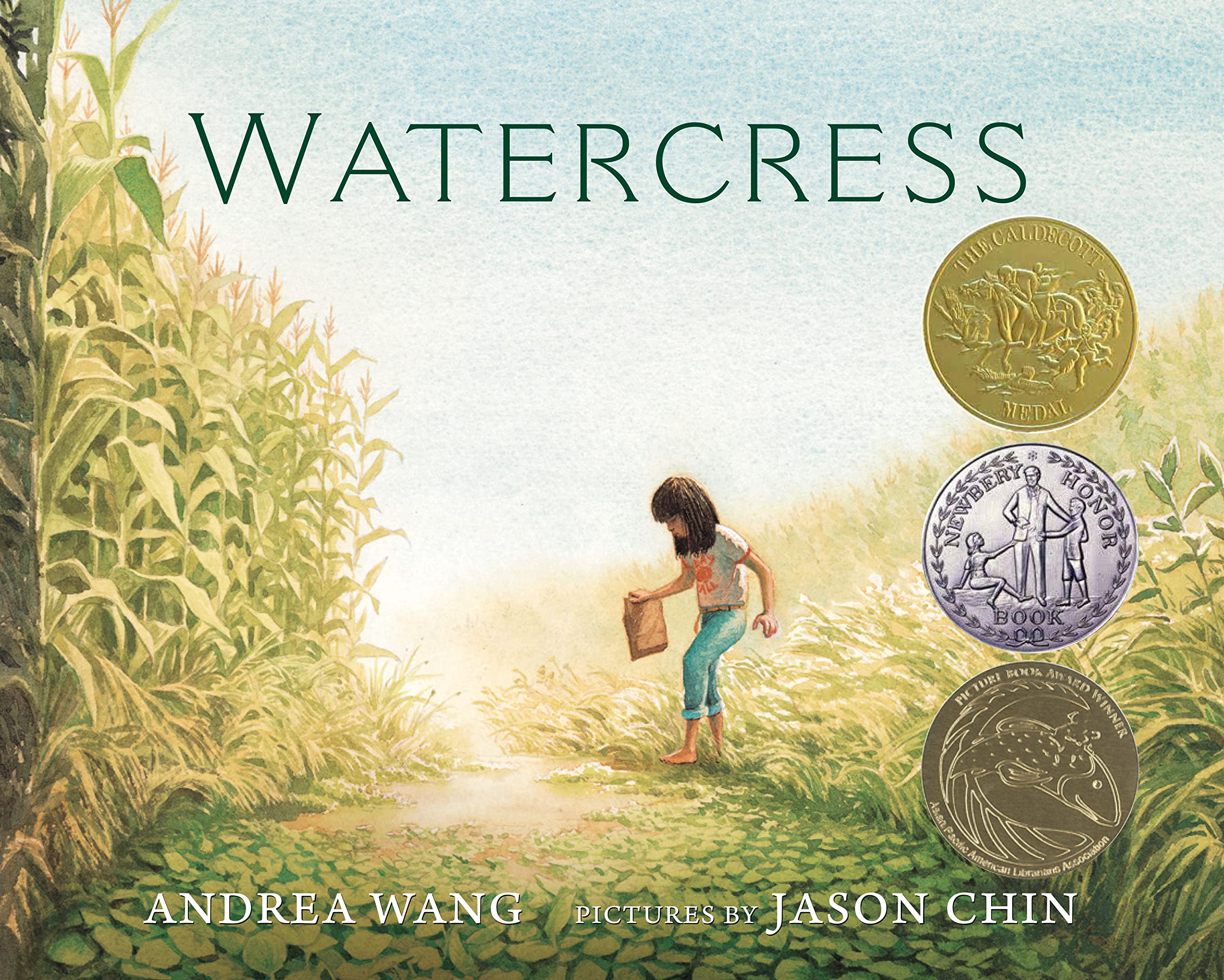 cover of the children's book "Watercress" by Andrea Wang with pictures by Jason Chin